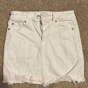 American Eagle outfitters white jean skirt size 0